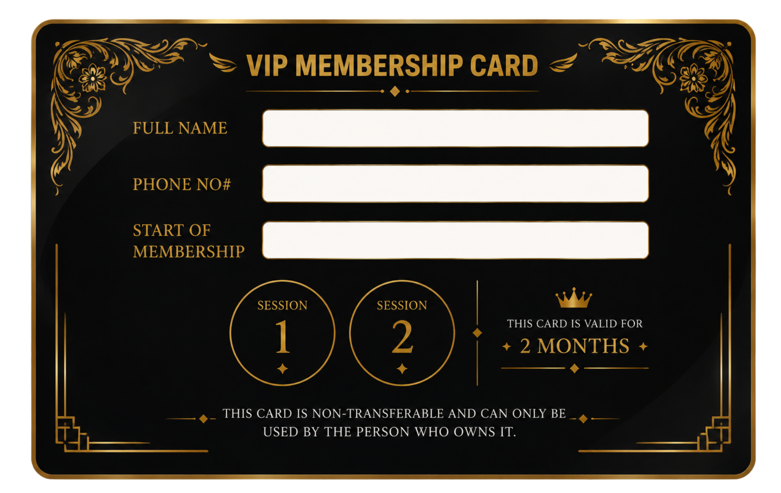 VIP Card Back